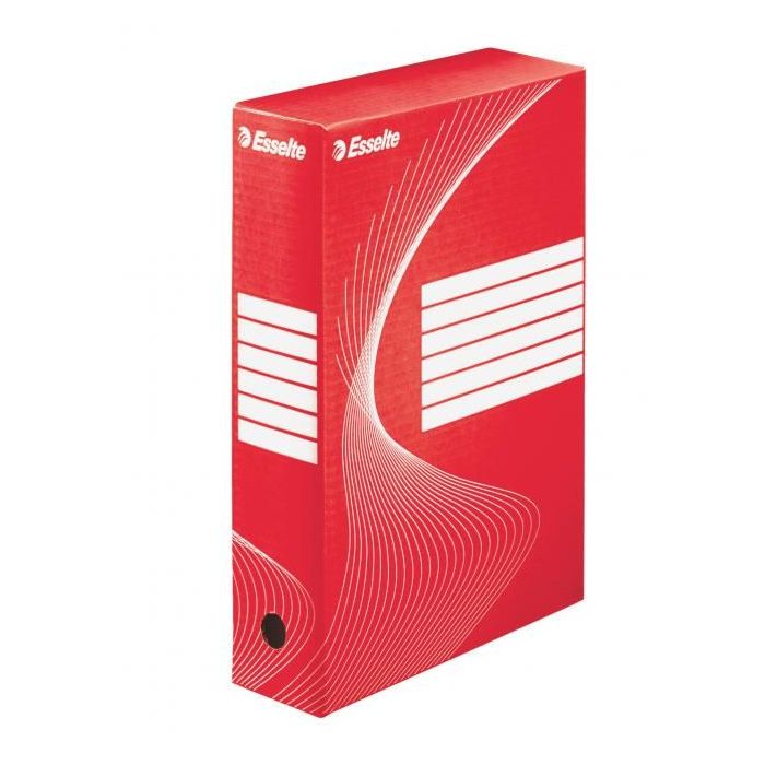 Archívny box Esselte 80mm červený/biely 