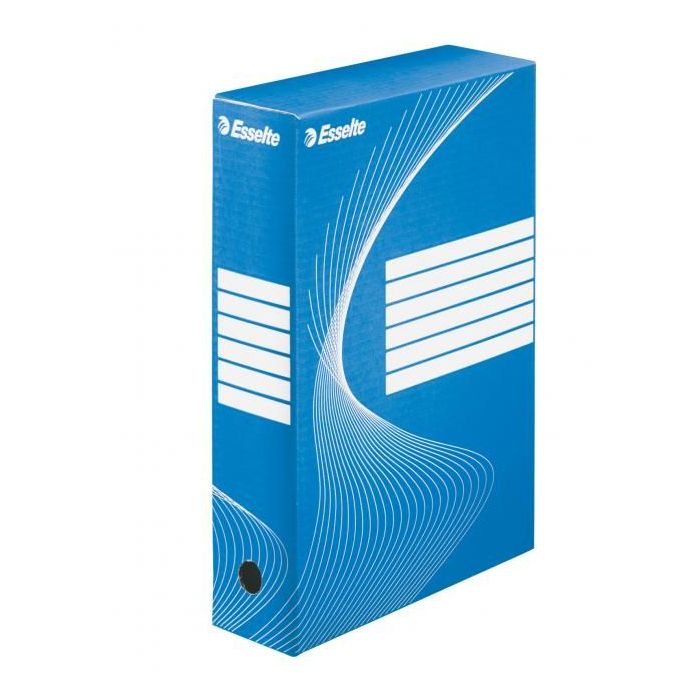 Archívny box Esselte 80mm modrý/biely 