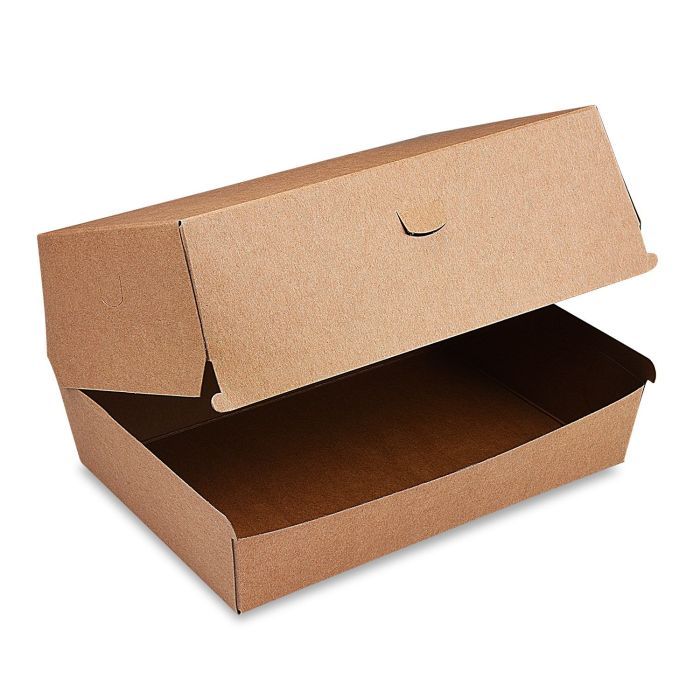 Burger box Plus nepremastiteľný kraft 195 x 135 x 100 mm