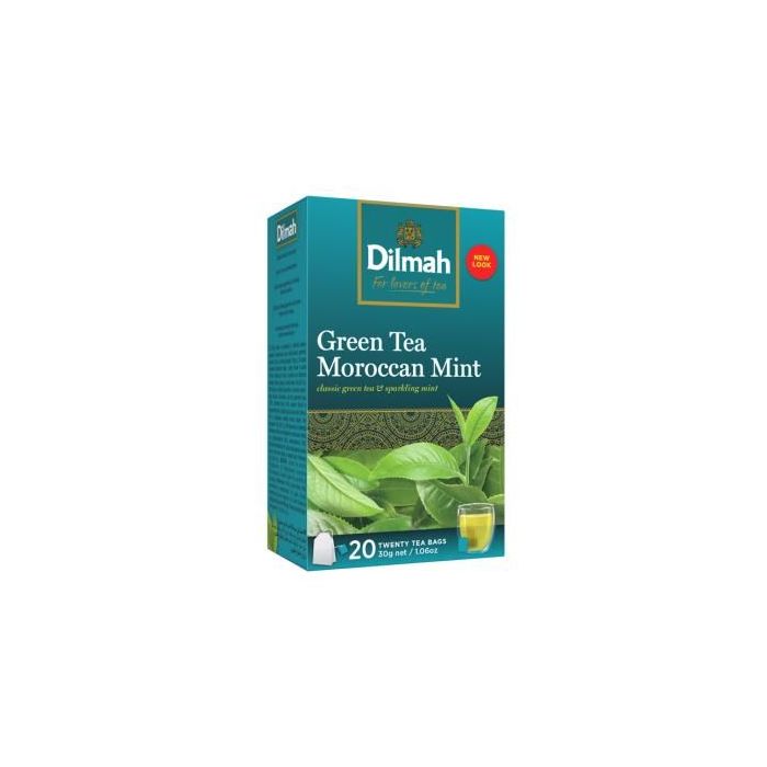 Čaj Dilmah zelený HB Moroccan mint 20 x 1,5 g 