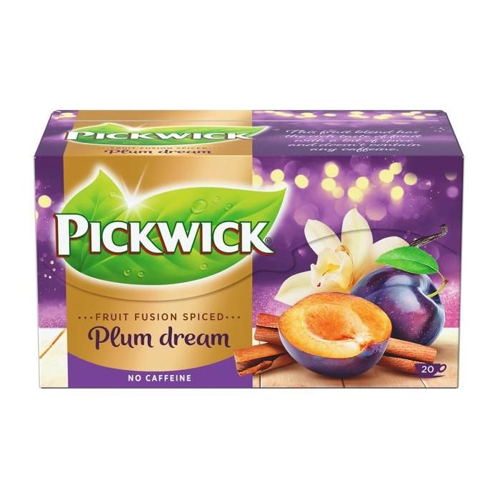 Čaj PICKWICK slivky s vanilkou a škoricou HB 20 x 2g 