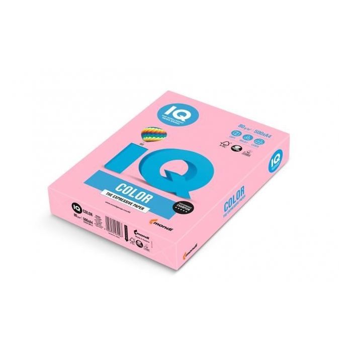 Farebný papier IQ color flamingo ružová OPI74, A4, 80g 