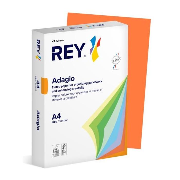 Farebný papier REY ADAGIO 49 intenzívny oranžový 80g 