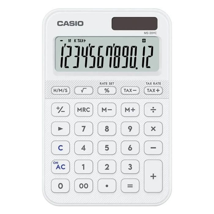 Kalkulačka stolná Casio MS 20 YC WE biela 