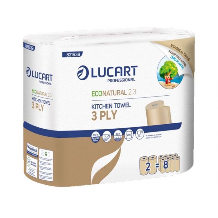 Kuchynská utierka Lucart ECO natural, 3vrst