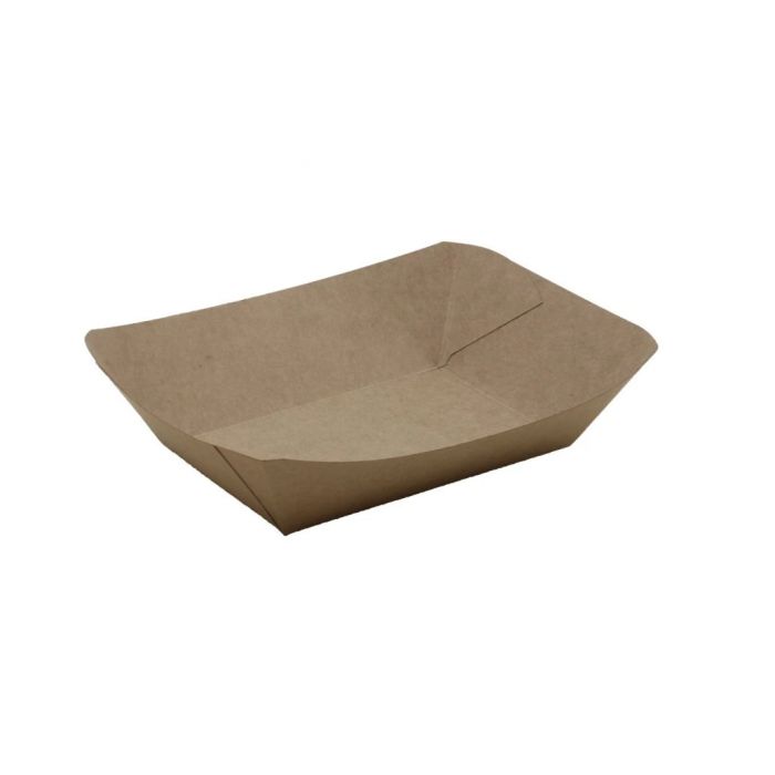 Papierová miska tray kraft, L, 215x155x50mm