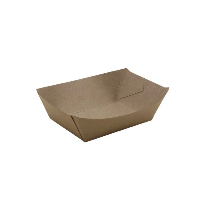 Papierová miska tray kraft, M, 175x120x40mm