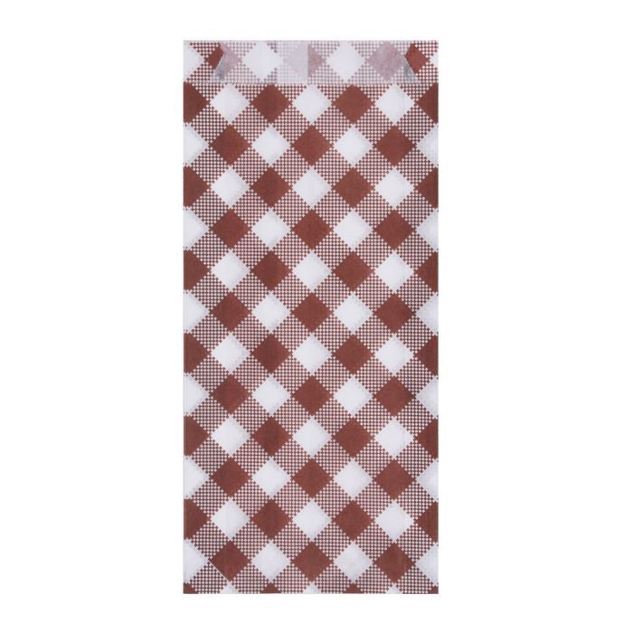 Papierové vrecko Karo 9+2,5 x 20 cm na párok v rožku