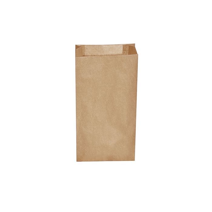 Papierové vrecko s bočným skladom hnedé 14+7 x 29 cm