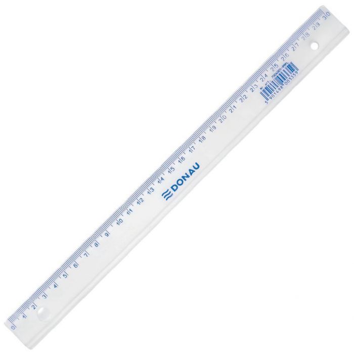 Pravítko 30cm transparentné