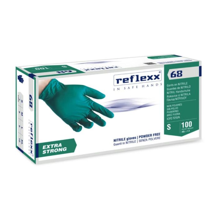 REFLEXX Profi Touch R68, nitrilové, zelené, veľkosť 10/XL