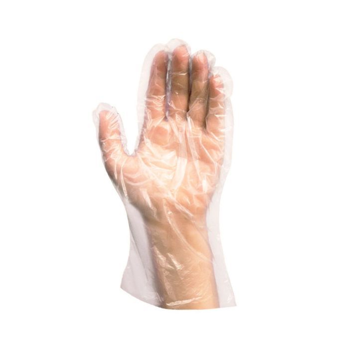 Rukavica (HDPE) jednorázová transparentná `L`