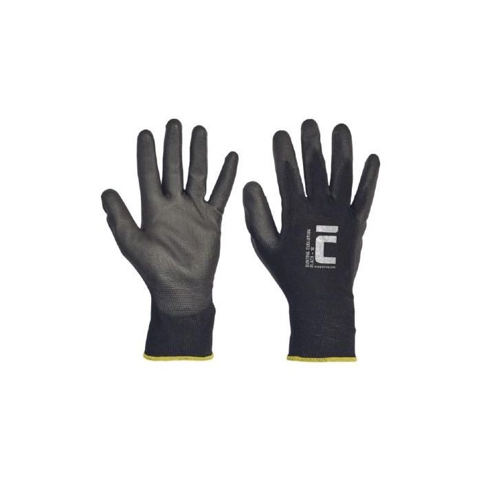 Rukavice pletené, bezšvové, polyester. Bunting Black Evolution, veľ. 8/M 