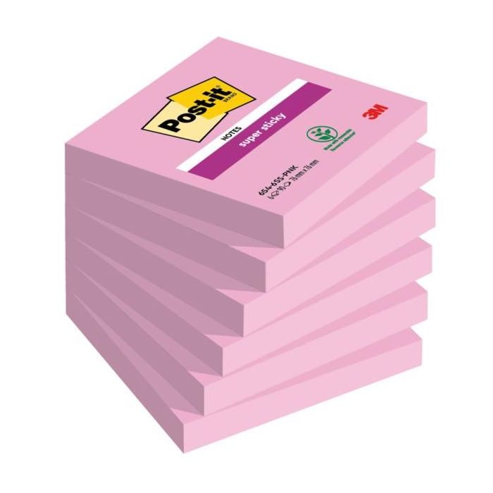 Samolepiaci bloček Post-it Super Sticky svetlo ružové 76x76mm 