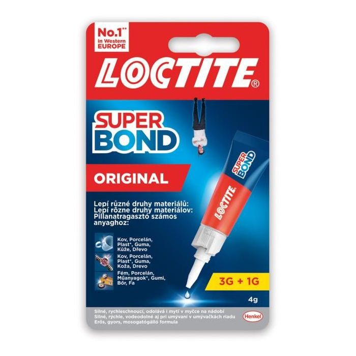 Sekundové lepidlo Loctite Super Bond Original 3+1g 