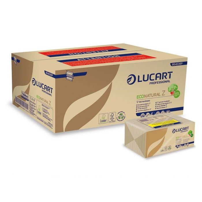 Skladané utierky Lucart ZZ ECO Natural