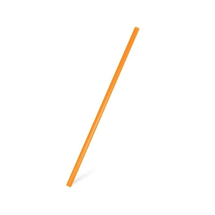 Slamky JUMBO 8x250mm plastová (znovu použiteľná) oranžová