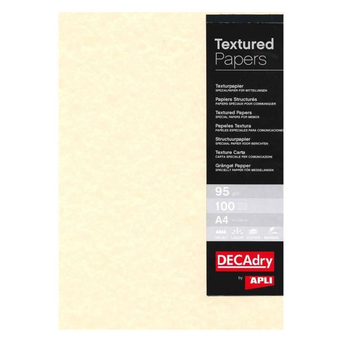 Štrukturovaný papier Pergamen šampanské, 95g, 100 hárkov 