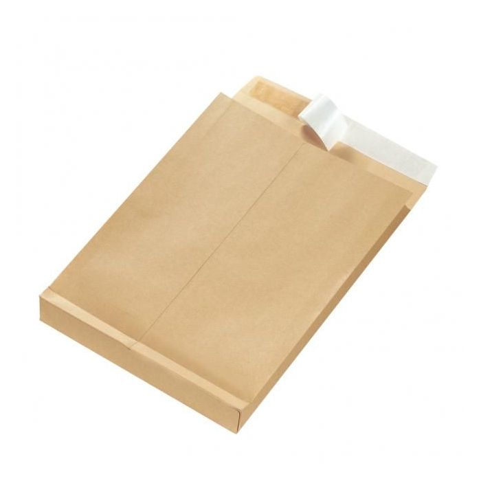 Taška B4 Herlitz s X dnom a odtrhávacou páskou 250 x 353 mm 130g hnedá 25ks 