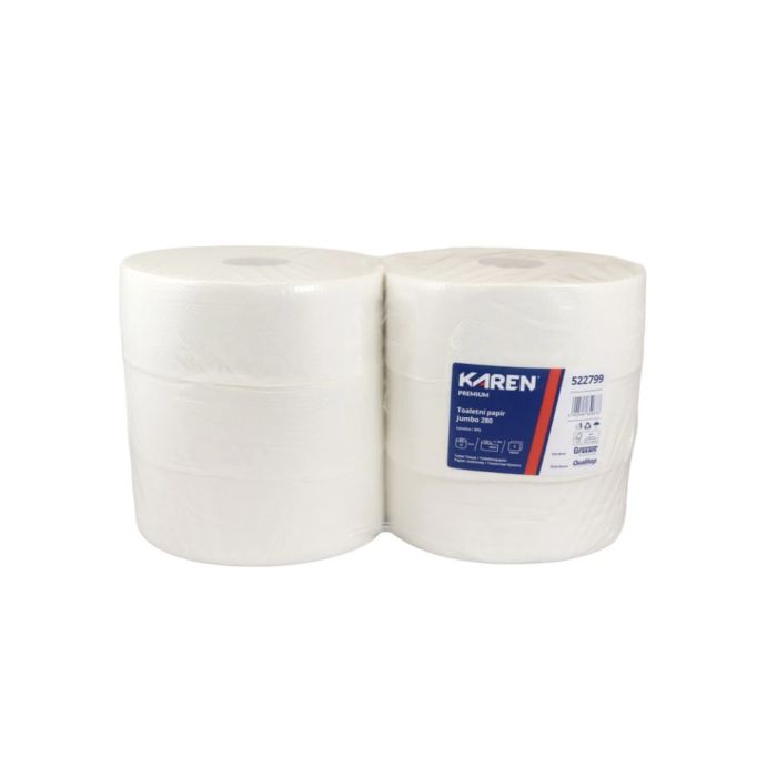 Toaletný papier KAREN Jumbo Ø28 cm, 300m