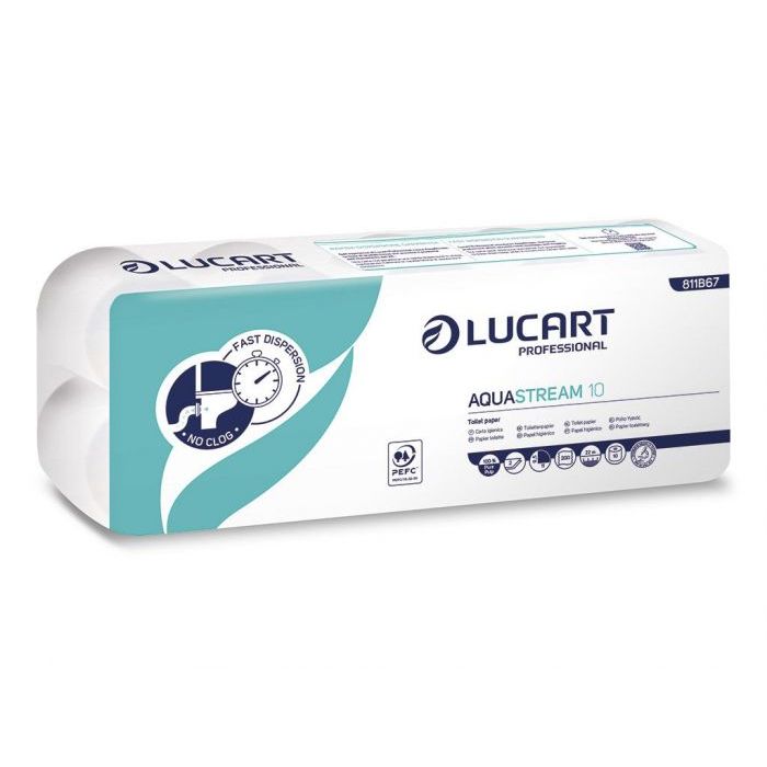 Toaletný papier Lucart Aquastream 10 - rýchlo rozpustný