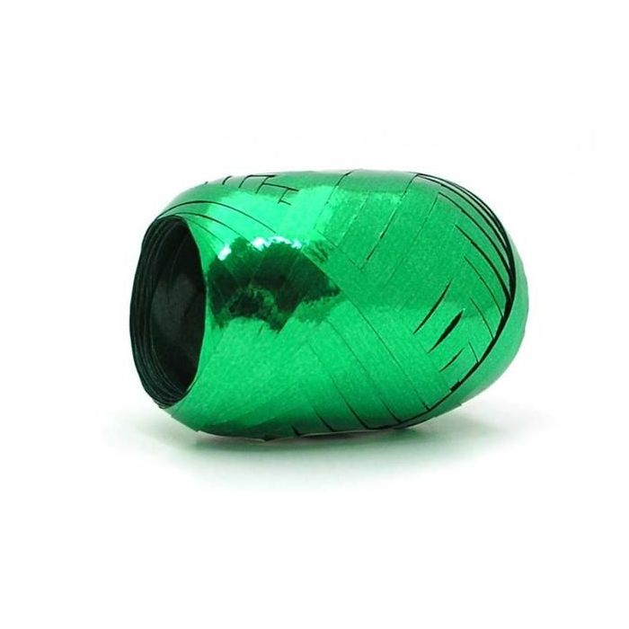 Vianočná darčeková stuha metalická zelená 5mm x 20m 
