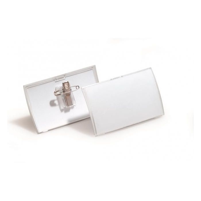 Visačka oblá PP štipec+špendlík DURABLE CLICK FOLD 90x54mm 25ks 