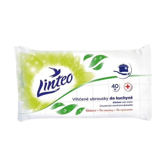 Vlhčené obrúsky Linteo do kuchyne, 40 ks 