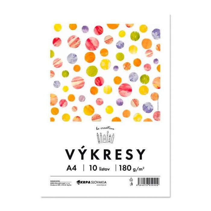 Výkresy 180 g, A4, 10 ks, farba biela 