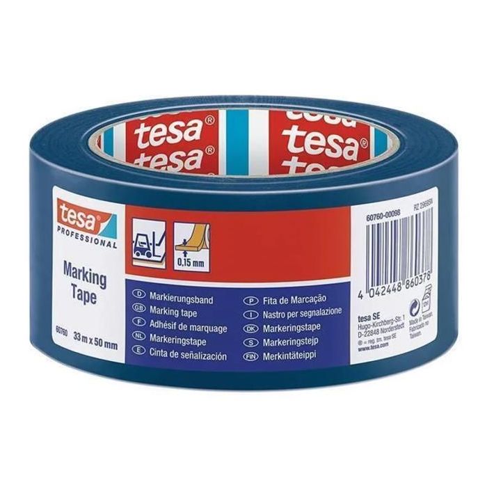 Vyznačovacia páska lepiaca TESA 50 mm x 33 m modrá 