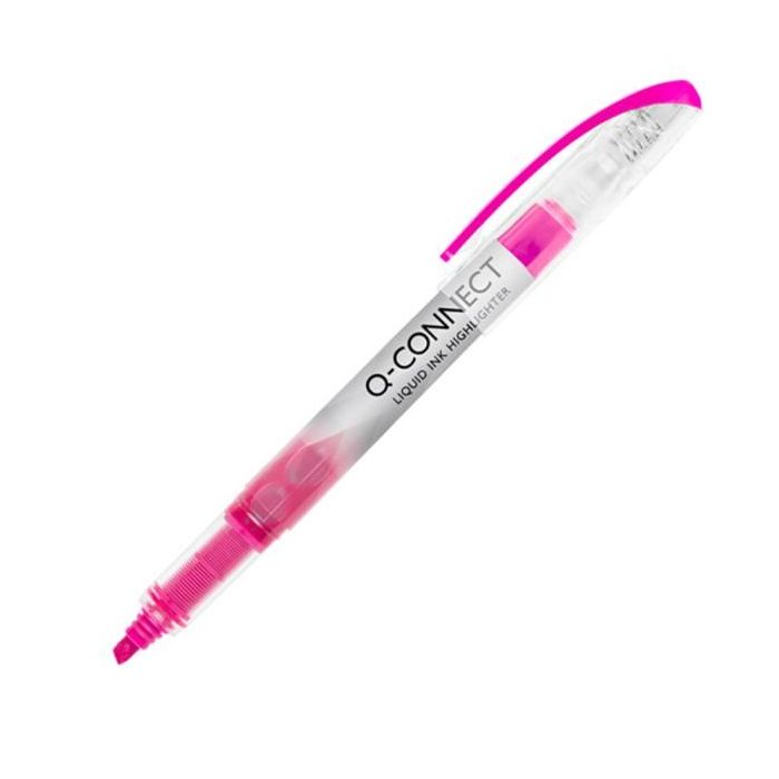 Zvýrazňovač Q-CONNECT Liquid Ink ružový 