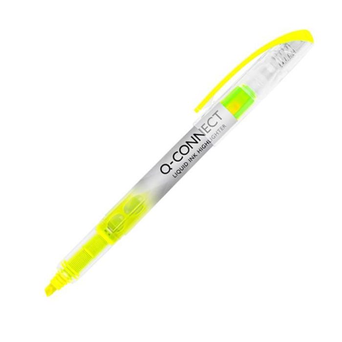 Zvýrazňovač Q-CONNECT Liquid Ink žltý 